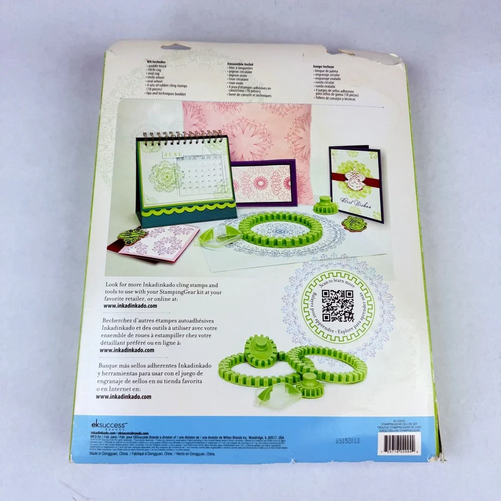 Inkadinkado StampingGear Deluxe Set 24pc Pattern Making Kit 65-32020 Green‎